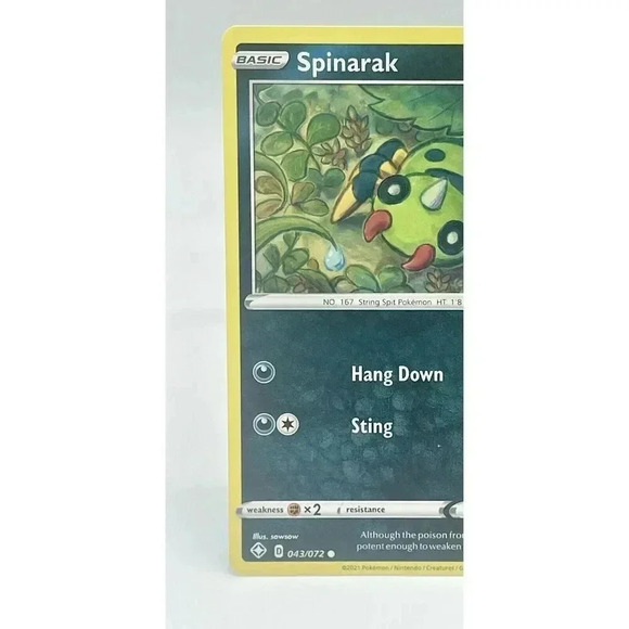 Spinarak 043/072‎ Shining Fates Non Holo Pokemon TCG Mint Unplayed - Picture 2 of 6